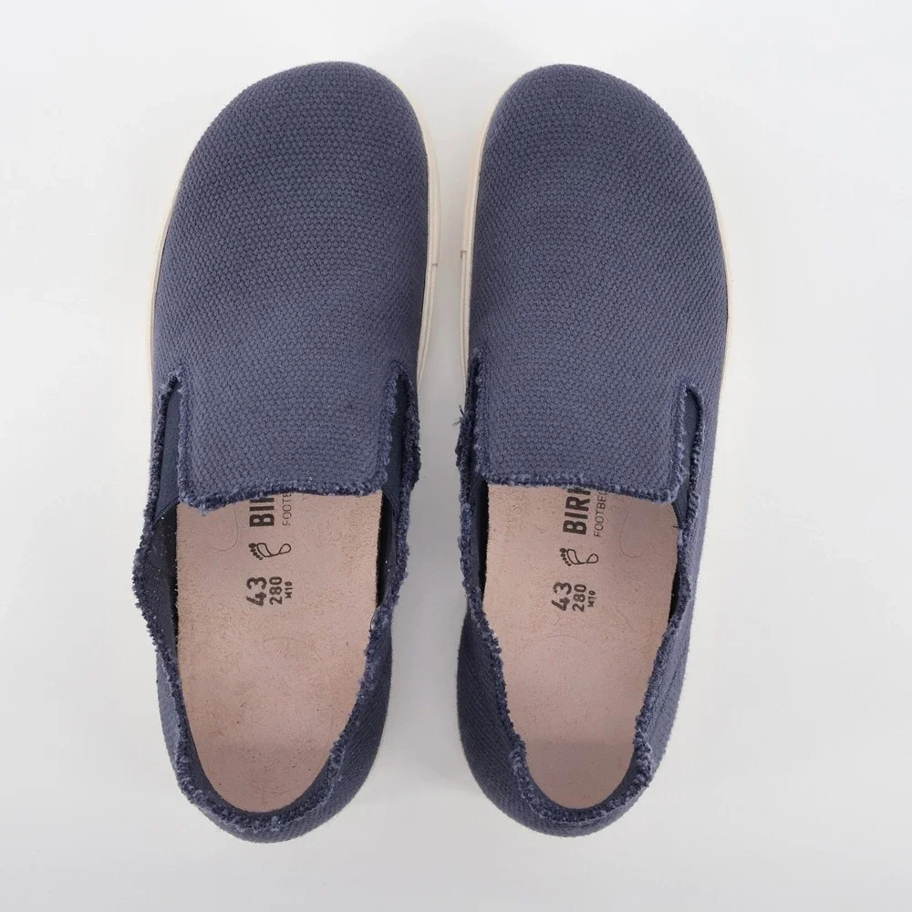 NEW Birkenstock Oswego Canvas Slip On Sneakers Navy Blue Mens 10 43